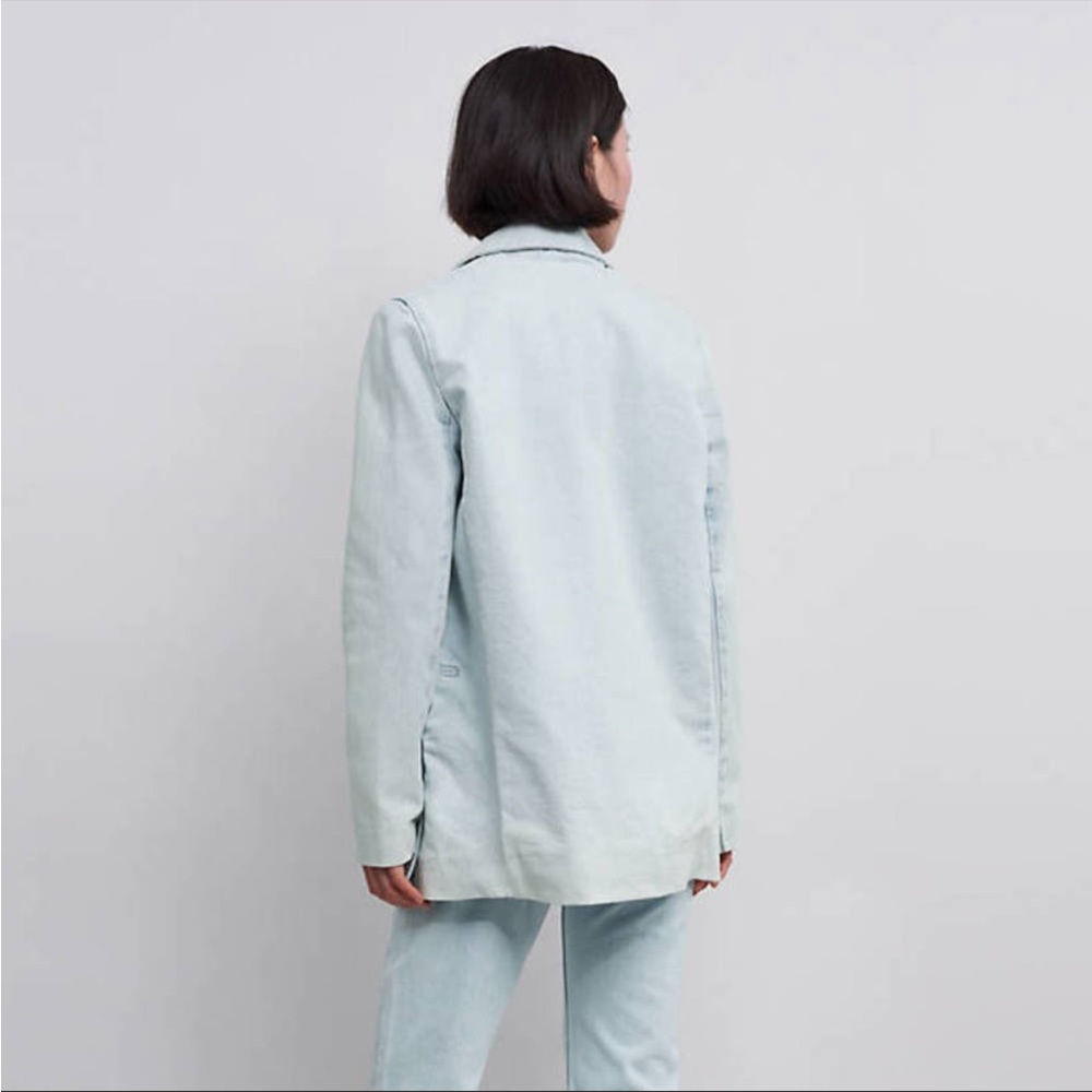 NWT Levi’s made & crafted light wash denim quilted sports coat blazer - Picture 5 of 16